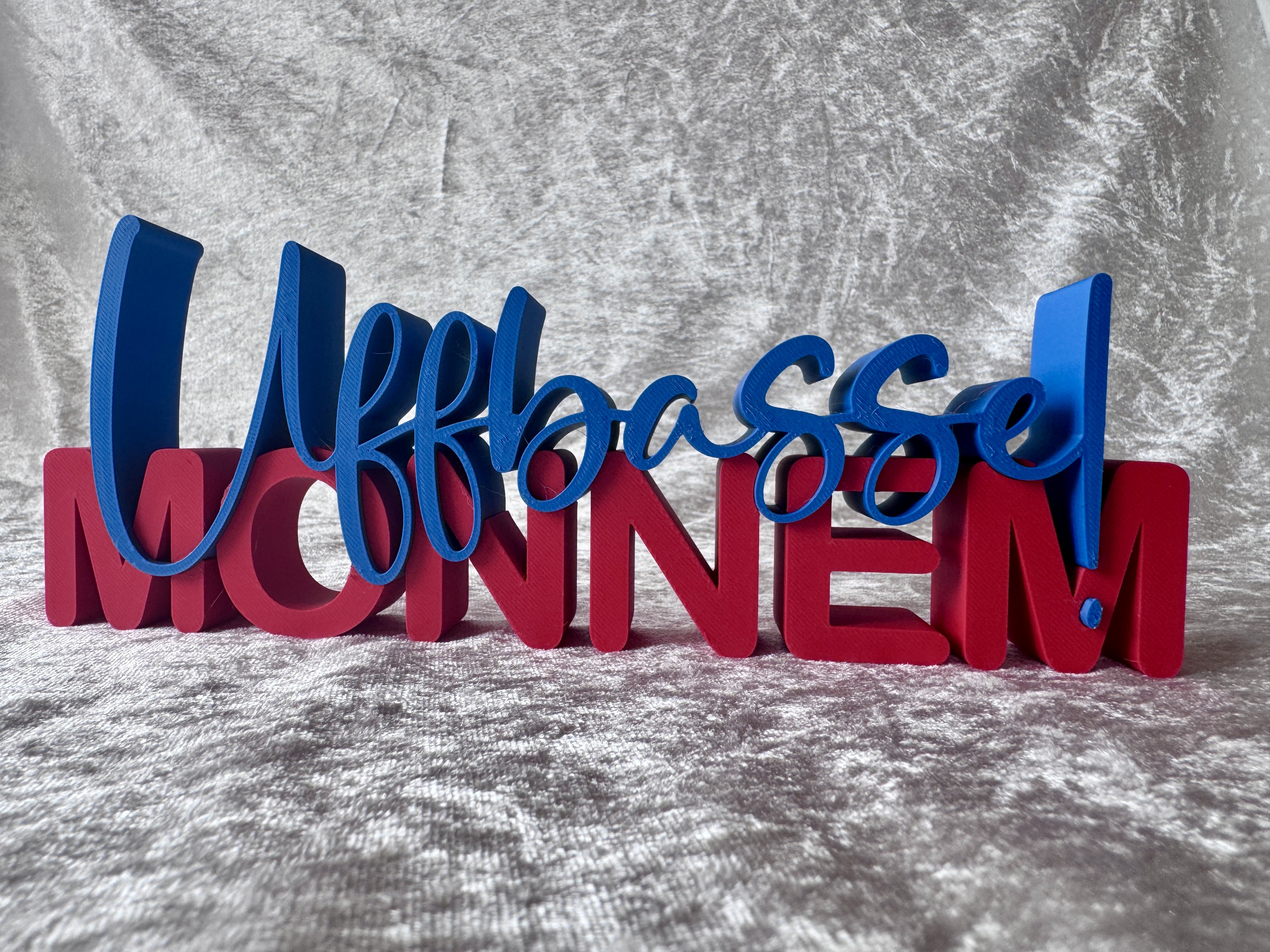 3D-gedruckter Schriftzug